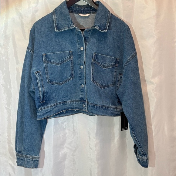 NB Denim Jacket Medium Wash | Size L (11–13) | 100% Cotton - Picture 1 of 9